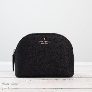 NWT Kate Spade Joeley Small Glitter Cosmetic Bag
